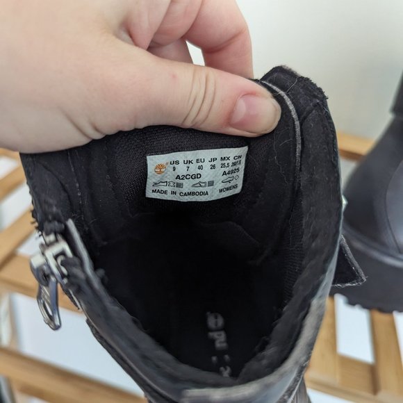 Timberland Black Combat & Moto Boots - Picture 3 of 6